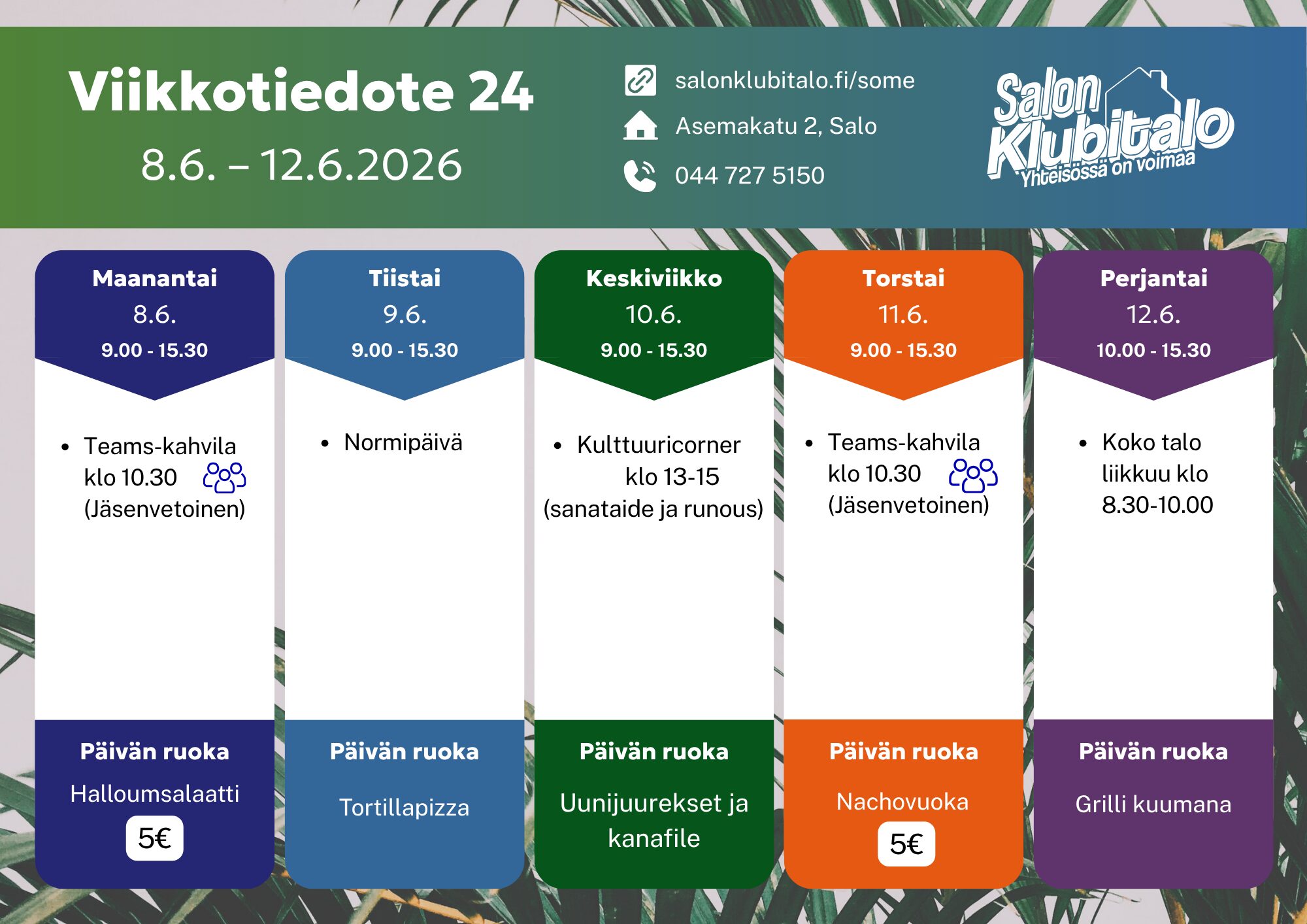 Viikkotiedote 24 1