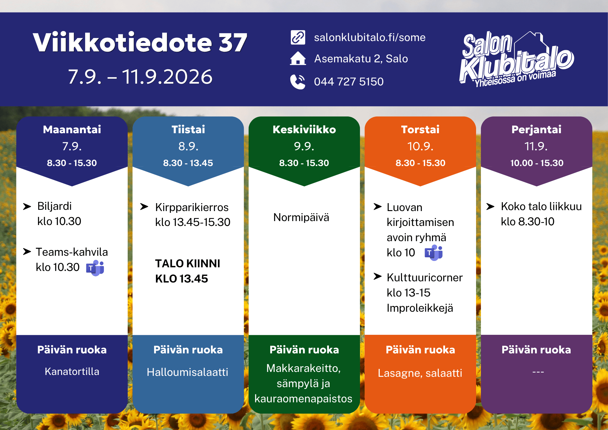 Viikkotiedote 37
