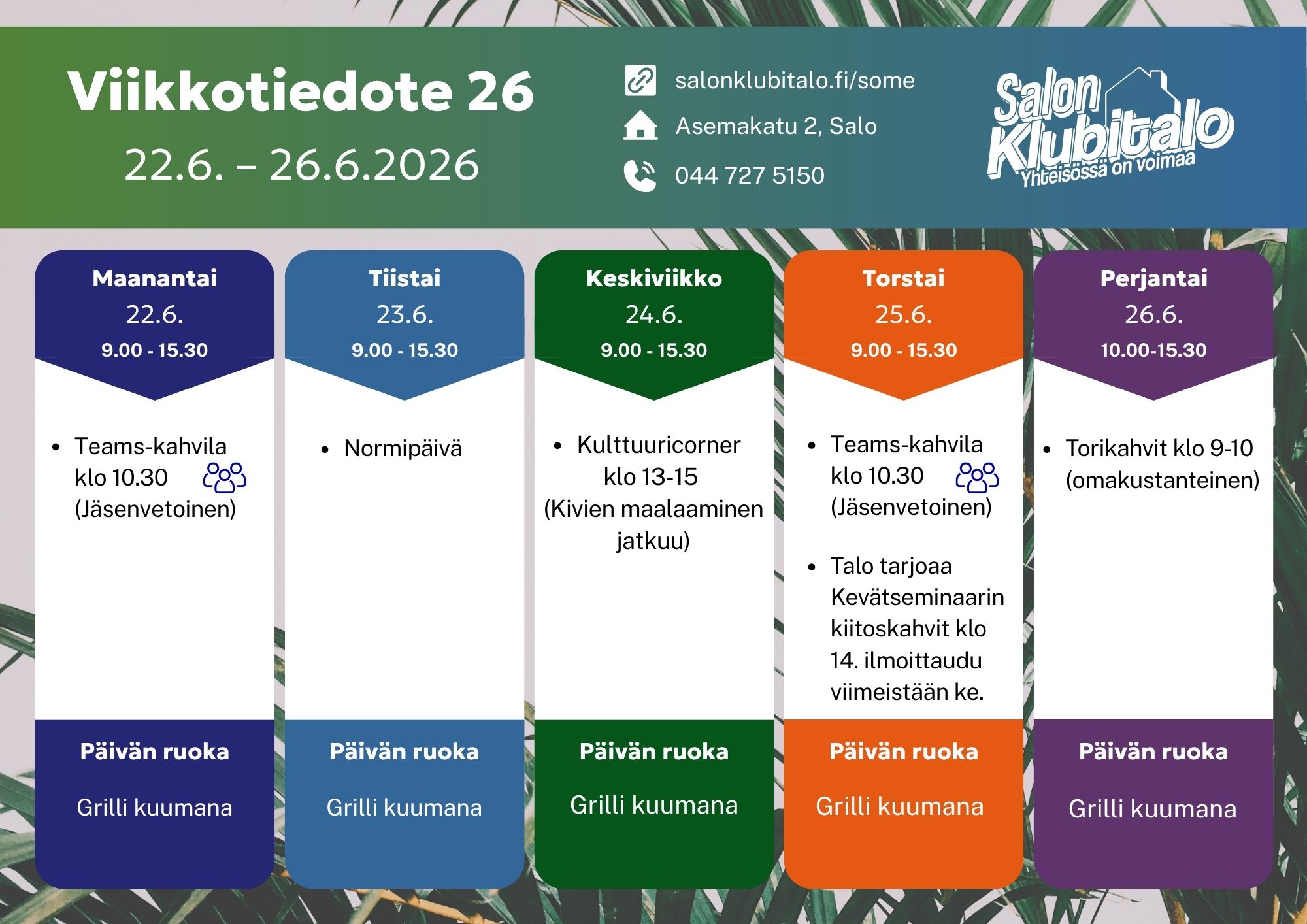 Viikkotiedote26